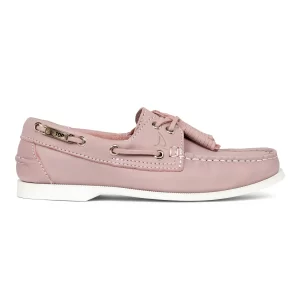Zapato de Piel Top Sailer Original Estilo Marinero Color Palo de Rosa