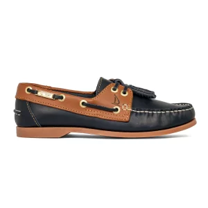 Zapato de Piel Top Sailer Original Estilo Marinero Color Marino Miel